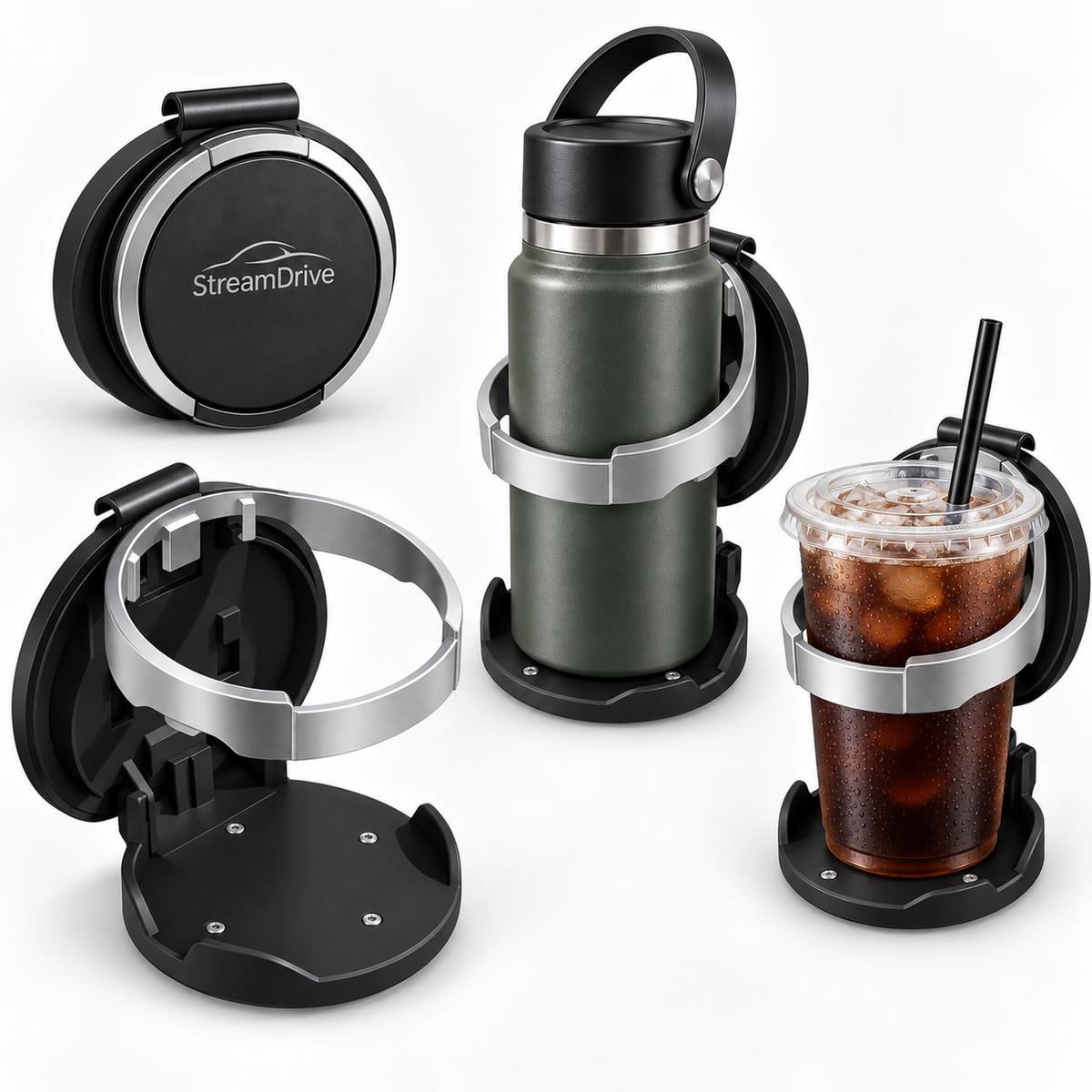 StreamDrive™ – The Car Cup Holder That Actually Holds