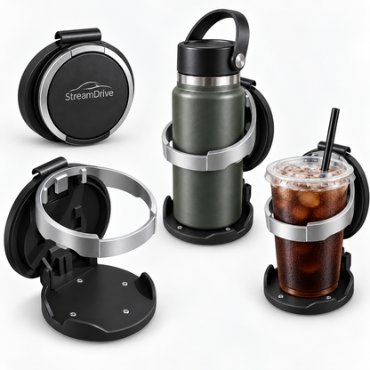 StreamDrive™ – The Car Cup Holder That Actually Holds